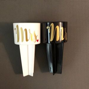 Mr & Mrs beach cup holders